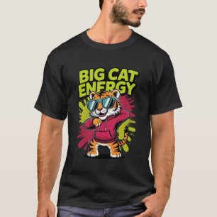 Cooler Dabbing-Tiger mit Sonnenbrille Tanzender Ti T-Shirt