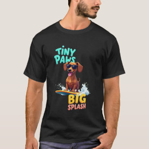 Cooler Dachshund Surferhund T-Shirt