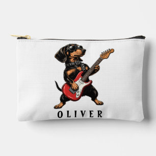 Cooler Dackel Rockt auf E-Gitarre Zubehörtasche
