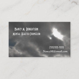 Cooler Dark Stormy Sky Print Mental Health Counsel Visitenkarte