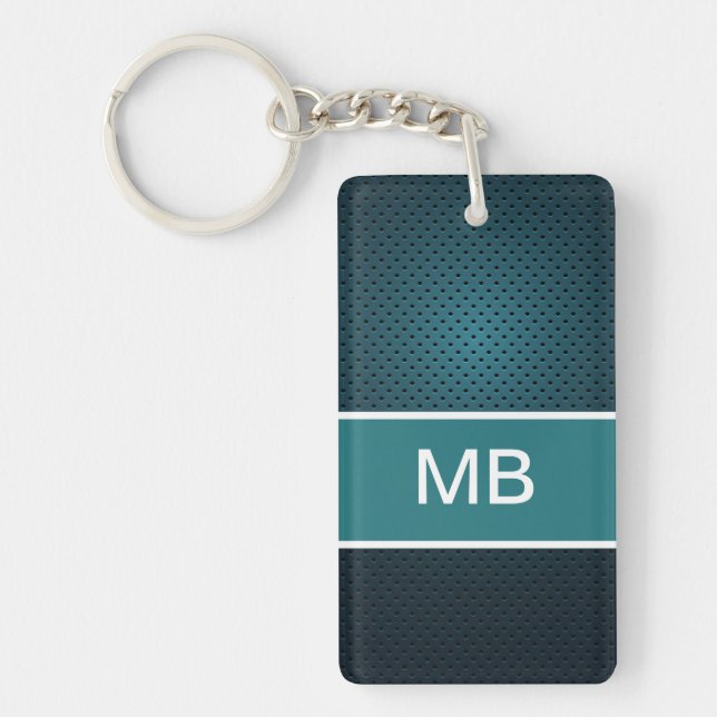 Cooler das Monogramm-Schlüsselanhänger der Männer Schlüsselanhänger (Vorderseite)