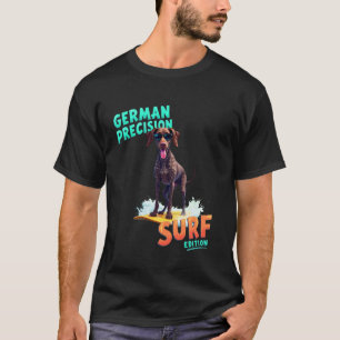 Cooler Deutscher Kurzhaariger Pointer Surft Hund T-Shirt