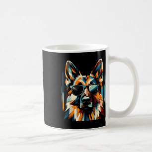 Cooler deutscher Schäferhund Dog Cubism Art Christ Kaffeetasse