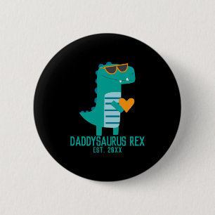Cooler Dino Daddysaurus Rex Neuer Vater Vatertag Button