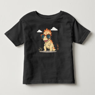 Cooler Dinosaur mit Sonnenbrille Lustiger Süßer Ki Kleinkind T-shirt