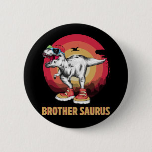 Cooler Dinosaurier Brother Trex Dino Reptile Fan Button