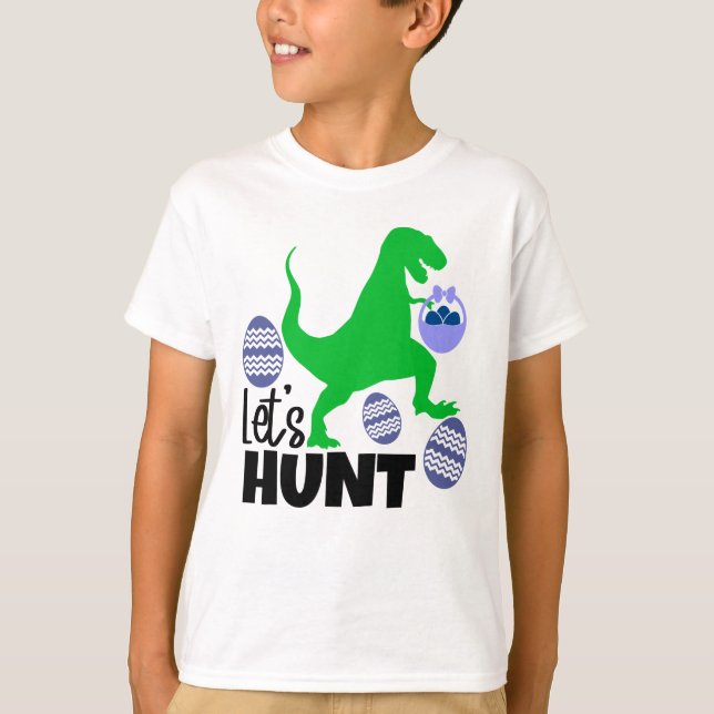cooler Dinosaurier Ostereierjagd T - Shirt (Vorderseite)