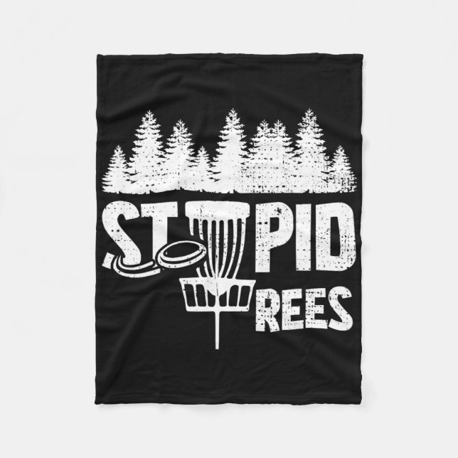 Cooler Disc-Golf-Spieler-Zitat Ich Dummer Baum  Fleecedecke (Vorderseite)
