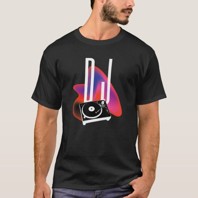 Cooler Diskjockey Outfit Pullorful Disco Pro T-Shirt (Vorderseite)