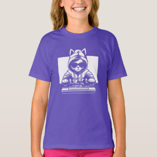 Cooler DJ Cat   DJ Cat mit cooler Sonnenbrille T-Shirt