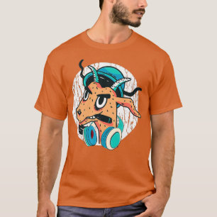 Cooler DJ-Gurt mit Kopfhörern Punk-Ziege-Liebe-Lüf T-Shirt