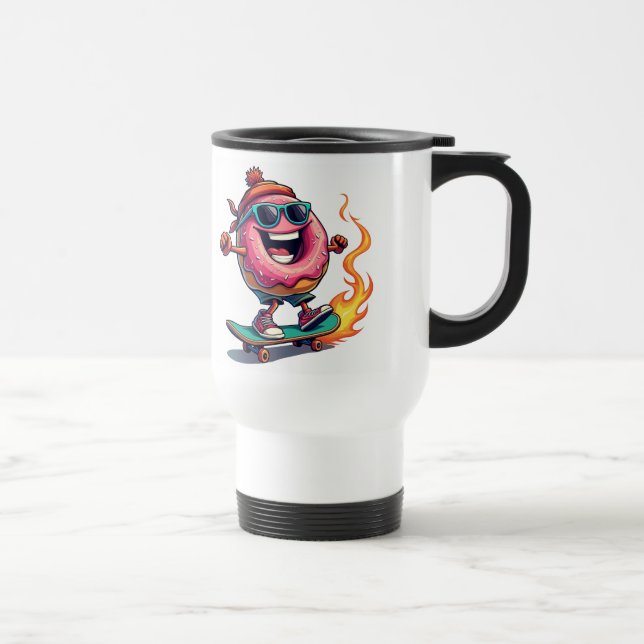Cooler Donut auf Tasse (Rechts)
