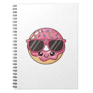 Cooler Donut mit Sonnenbrille Notizblock