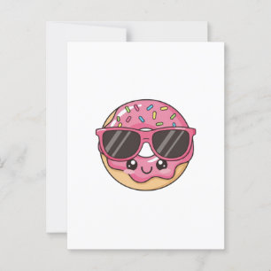 Cooler Donut mit Sonnenbrille Postkarte