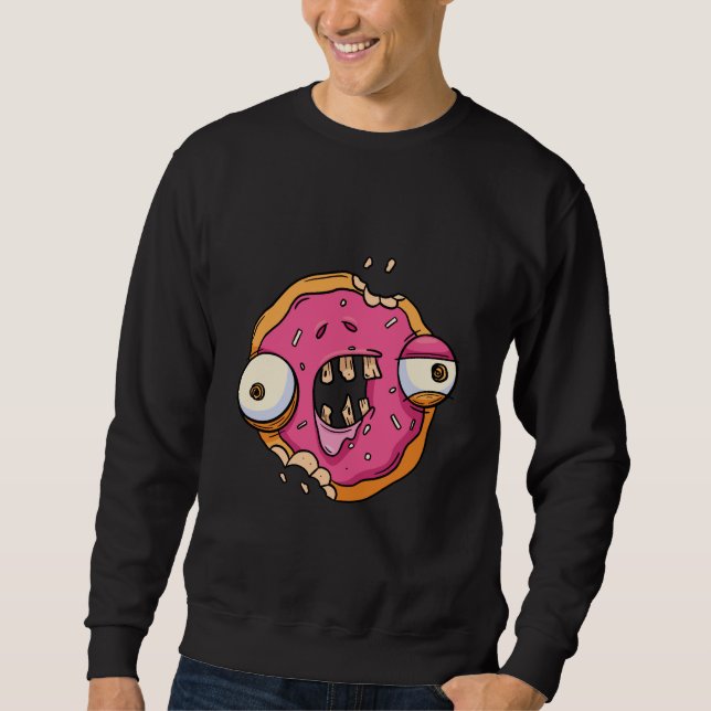 Cooler Donut-Zombie Sweatshirt (Vorderseite)