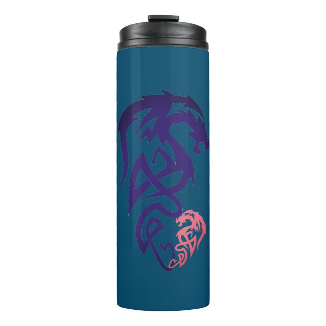 Cooler Drache Minimalistisch einzigartig Thermal T Thermosbecher (Vorderseite)