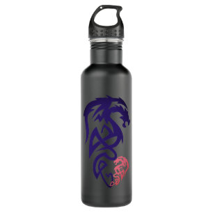 Cooler Dragon Minimalistische Edelwasserflasche Edelstahlflasche