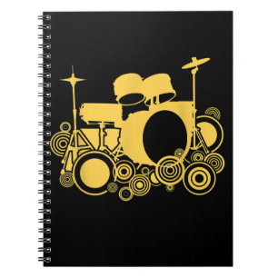 cooler Drum Kit Schlagzeug Drummer Notizblock