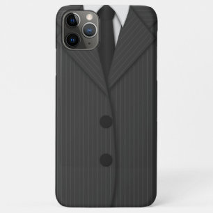 Cooler Dunkler Grau Pinstripe Anzug und Krawatte iPhone 11 Pro Max Hülle