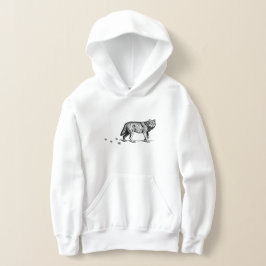 Cooler Dunkler Wolf Schwarzer Wolf Paw Retro Magie Hoodie