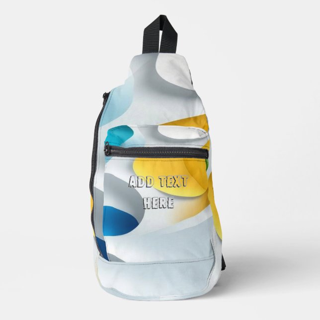 Cooler, einfacher Slingbag mit Zusatz von Text Crossbody Bag (Vorderseite)