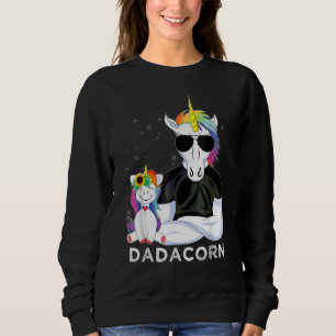 Cooler Einhorn-Vater und Kinder Sonnenblume Dadaco Sweatshirt