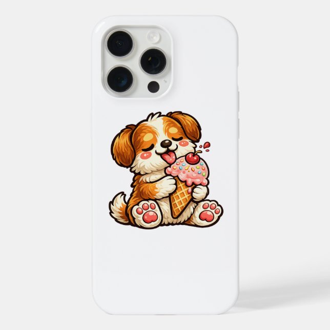 Cooler Eiscreme-Hund iPhone 15 Pro Max Hülle (Rückseite)