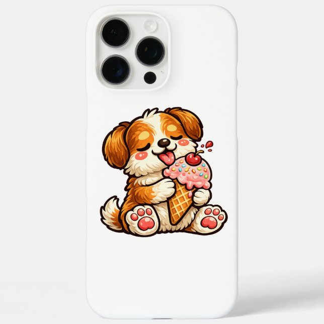 Cooler Eiscreme-Hund iPhone 16 Pro Max Hülle (Rückseite)
