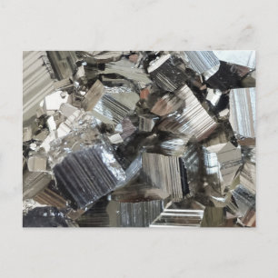 Cooler Eisen-Pyrite-Fool-Goldcluster Postkarte