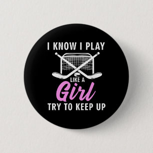 Cooler Eishockey für Frauen Mädchen Feldhockey Lie Button