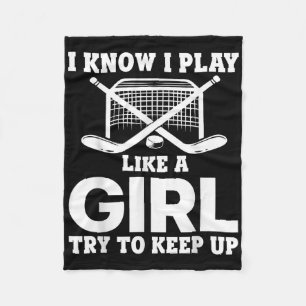Cooler Eishockey für Frauen Mädchen Feldhockey Lie Fleecedecke