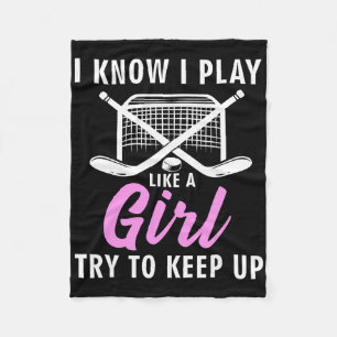 Cooler Eishockey für Frauen Mädchen Feldhockey Lie Fleecedecke