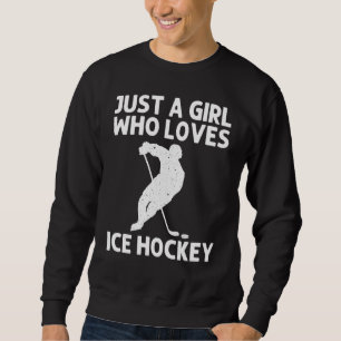 Cooler Eishockey für Mädchen Kindergartenspieler Sweatshirt