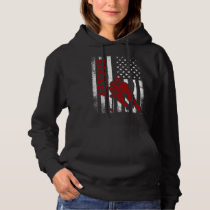Cooler Eishockeyspieler bedrängte USA amerikanisch Hoodie