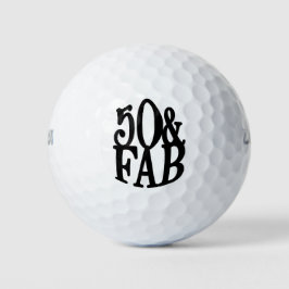 Cooler Elegant Fun 50 & FAB Geburtstag Golfball