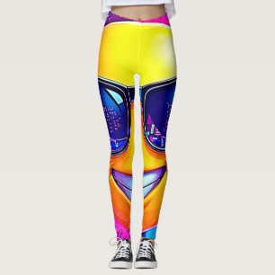 Cooler 😎 Emoji Splash Spaß Leggings
