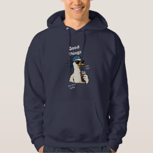 Cooler Enten mit Sonnenbrille & Kaffee – Lustige H Hoodie
