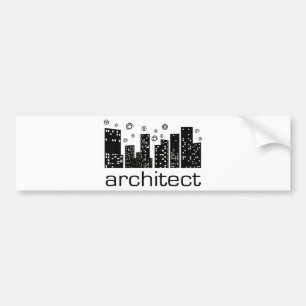 Cooler Entwurf der Architekten-Gebäude! Autoaufkleber