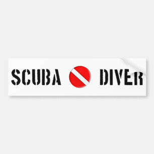 Cooler Entwurf des Unterwasseratemgerät-Tauchers! Autoaufkleber