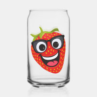 Cooler Erdbeer-Charakter – Lustige Kawaii-Fruchtku