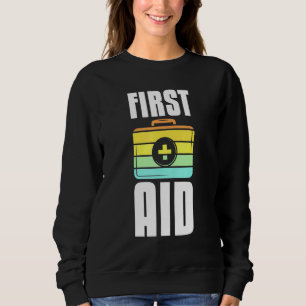 Cooler Erste-Hilfe-Anzug Vintag Artwork Rotes Kreu Sweatshirt