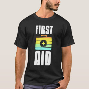 Cooler Erste-Hilfe-Anzug Vintag Artwork Rotes Kreu T-Shirt