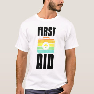 Cooler Erste-Hilfe-Anzug Vintag Artwork Rotes Kreu T-Shirt