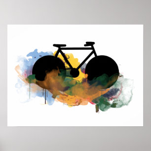 cooler Fahrradgrafitti-Art Poster