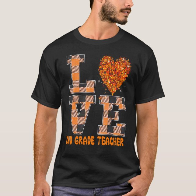 Cooler Fall Paraeducator Niedlich Fall Lehrer 2. K T-Shirt (Vorderseite)