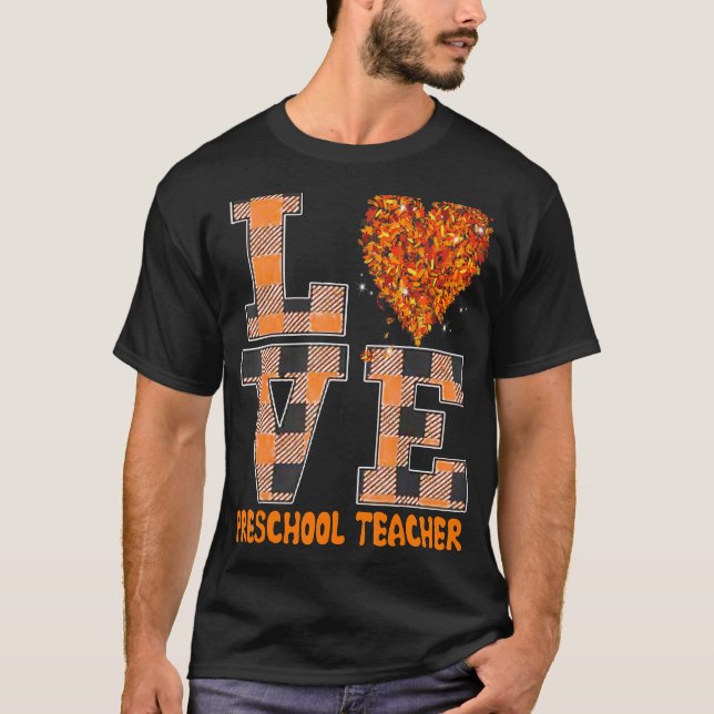 Cooler Fall Paraeducator Niedlich Fall Lehrerin Pr T-Shirt (Vorderseite)