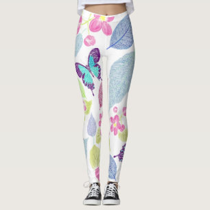 cooler Farbschmetterling, Blätter, Gestaltung der Leggings