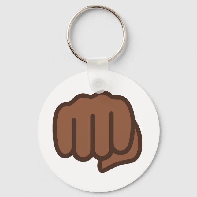 Cooler Faustschlag Emoji Schlüsselanhänger (Vorderseite)