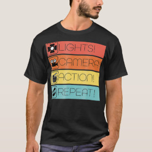Cooler Filmmaker Lights Kamerafahrt Filmproduktion T-Shirt