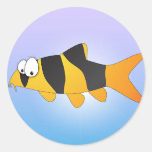 Cooler Fisch - Clownloach Runder Aufkleber
